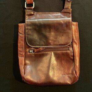 Jack Georges Leather Voyager Slim Crossbody Bag Women's Purse